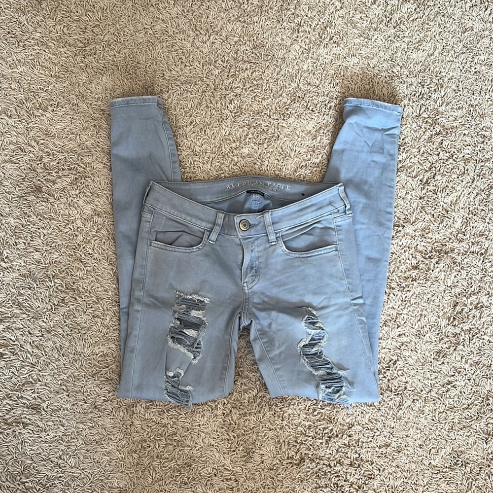 AEO Ripped Skinny Jeans